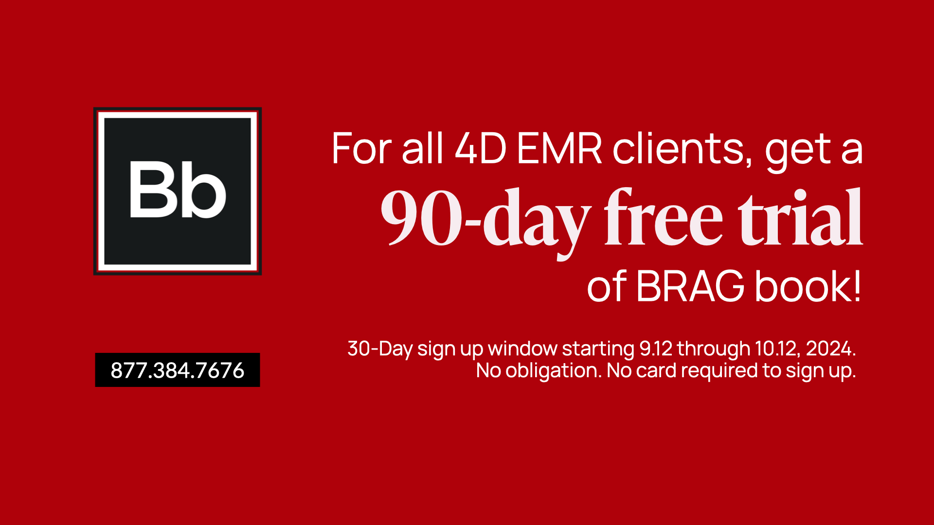 BRAG book 4D 90 Day Promotion Graphic